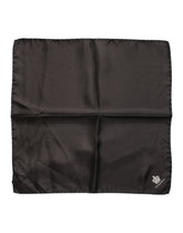 Dolce & Gabbana Brown DG Crown Silk Square Men Foulard Scarf